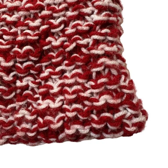 Vintage hand crocheted knit purse/handbag w/round bamboo handles - Picture 8 of 14